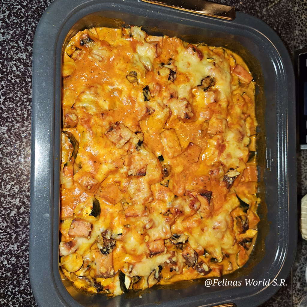 Schupfnudel-Leberkäs-Auflauf in der Ninja Combi